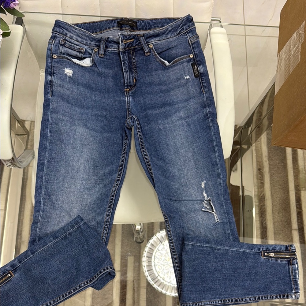 Silver Jeans Blue Skinny Denim